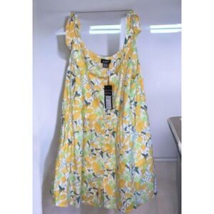 NWT Bright & Beautiful Women's Yellow Floral Jumpsuit Romper Size 14